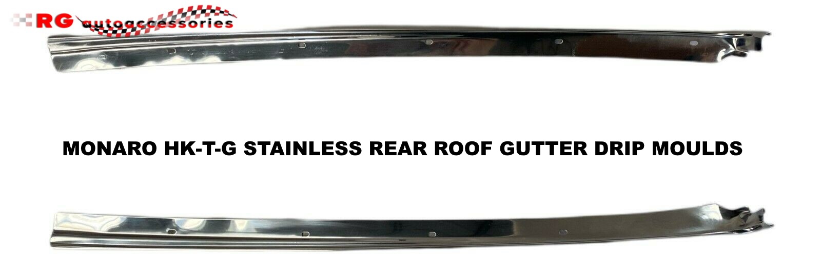 MONARO STAINLESS REAR GUTTER MOULDS