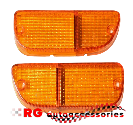 MAZDA RX3 FRONT INDICATOR LIGHTS ORANGE LENS (3)