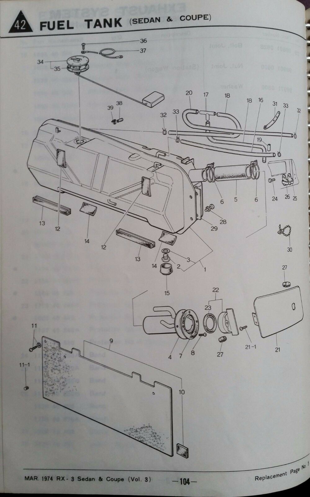 MAZDA RX3 SEDAN COUPE BOOT FUEL TANK REAR SEAT COVER (2)