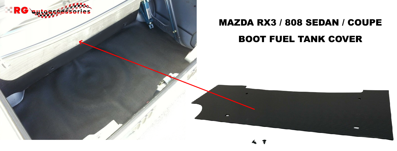 MAZDA RX3 SEDAN COUPE BOOT FUEL TANK REAR SEAT COVER (2)