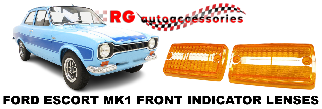 FORD ESCORT MK1 FRONT INDICATOR LENSES ORANGE (pair) WITH FREE FREIGHT